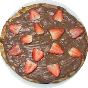 Doces Premium: Sensação - Pizza Pequena (Ingredientes:  Morango, Chocolate Preto,  Mussarela)