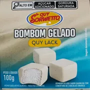 SORVETERIA: BOMBOM GELADO QUY LACK - Caixa com 100gr (8 a 10 unidades)
