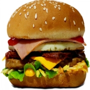 Hambúrguer: 04 - Aprisco Egg Bacon Presunto - Lanche (Ingredientes: Alface, Bacon 1, Cebola, Hambúrguer, Ketchup, Maionese, Molho Especial, Mostarda, Ovo, Pão, Presunto, Queijo Cheddar Fatia)