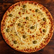 Salgadas: 2 Queijos - Pizza Grande (Ingredientes: Molho, Mussarela, Catupiry, Orégano)
