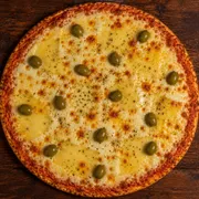 Salgadas: 3 Queijos - Pizza Grande (Ingredientes: Molho, Mussarela, Catupiry, Provolone, Orégano)