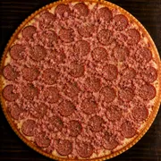 Salgadas: Francesa - Pizza Grande (Ingredientes: Molho, Provolone, Calabresa, Presunto, Orégano)