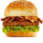 Hambúrguer: 13 - Aprisco Bacon - Lanche (Ingredientes: Alface, Bacon 1, Cebola, Hambúrguer, Ketchup, Maionese, Molho Especial, Mostarda, Pão, Queijo Cheddar Fatia)
