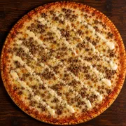Salgadas: À Bolonhesa - Pizza Grande (Ingredientes: Molho, Mussarela, Carne Moída, Catupiry, Orégano)