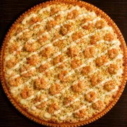 Salgadas: Camarão - Pizza Grande (Ingredientes: Molho, Mussarela, Camarão, Catupiry, Orégano)