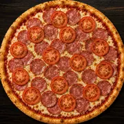 Salgadas: Salame - Pizza Grande (Ingredientes: Molho, Mussarela, Salame, Tomate, Orégano)