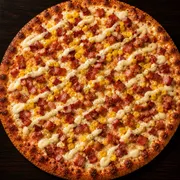 Salgadas: Mexicana - Pizza Grande (Ingredientes: Molho, Mussarela, Milho, Catupiry, Bacon, Orégano)