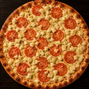 Salgadas: Palmito - Pizza Grande (Ingredientes: Molho, Mussarela, Palmito, Tomate, Orégano)