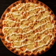 Salgadas: Paola - Pizza Grande (Ingredientes: Catupiry, Frango, Molho, Orégano, Provolone)
