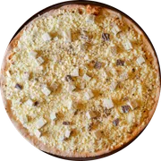 Doces: Bis Branco - Pizza Pequena (Ingredientes: Chocolate branco, Leite Condensado, Bis Branco)