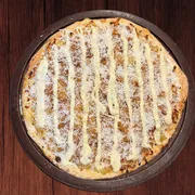 Sabores Doces Especiais: E- Abacaxi Com Coco - Pizza Gigante (Ingredientes: Creme de Leite, Mussarela, Abacaxi, Canela, Açúcar, Creme de Leite Ninho, Coco Ralado)