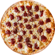 Carnes: Romeu e Julieta da Chez - Pizza Pequena (Ingredientes: Extra Mussarela, Bacon, Queijo brie, Goiabada picante)