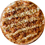 Aves: Philadelphia - Pizza Pequena (Ingredientes: Molho, Mussarela, Peito De Frango Desfiado, Cream Cheese, Bacon cubos)