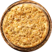 Tradicional: 05. FRANGO - Pizza Grande (Ingredientes: Molho de Tomate, Muçarela, Peito de frango desfiado, Orégano)