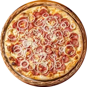 Tradicional: 14. PAULISTA - Pizza Grande (Ingredientes: Molho de Tomate, Muçarela, Calabresa, Cebola, Orégano)