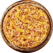 Tradicional: 17. SHOW - Pizza Grande (Ingredientes: Molho de Tomate, Muçarela, Bacon, Milho, Orégano)