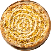 Cremosa: 29. FRAMILHO - Pizza Grande (Ingredientes: Molho de Tomate, Muçarela, Peito de frango desfiado, Milho, Catupiry, Orégano)