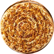Especial: 48. RÚSTICA CRISPY - Pizza Grande (Ingredientes: Molho de Tomate, Muçarela, Carne seca desfiada, Catupiry, Cebola crispy, Orégano)