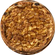 Doce: 33. BANANA - Pizza Grande (Ingredientes: Muçarela, Banana, Canela, Açúcar)