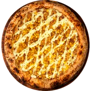 Especiais: Pizza Frango com Cream Cheese - Pizza Gigante (Ingredientes: Molho de Tomate, Mussarela, Frango Desfiado, Bacon, Milho, Requeijão Cremoso)