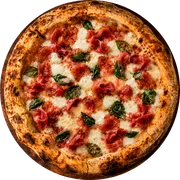 Especiais: Pizza Brie, Damasco & Parma - Pizza Gigante (Ingredientes: Creme de Leite, Mussarela, Queijo Brie, Geleia de Damasco, Parma, Manjericão)