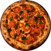 Tradicionais: Pizza Margherita - Pizza Gigante (Ingredientes: Mussarela, Tomate, Manjericão)