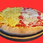 As Queridinhas: 1 grande 1/2 calabresa 1/2 mussarela - COMBO DO FIM DE SEMANA (Ingredientes: )