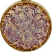Tradicional: Linguiça De Pernil Acebolada - Pizza Pequena (Ingredientes: Molho de Tomate,  Mussarela e orégano,  Linguiça de pernil,  Cebola)