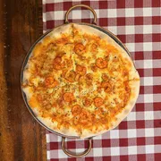 Salgadas: Camarão - Pizza GG (Ingredientes: Camarão, Molho de Tomate, Mussarela, Orégano)