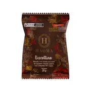 Chocolates|Doces: Biscottino Haoma Caramelo Salgado 21g - Biscoito de Cacau com Recheio de Creme de Caramelo Salgado coberto com Chocolate 56% Cacau. |Linha Stevia | Zero Adição de Açúcar.