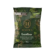 Chocolates|Doces: Biscottino Haoma Pistache Com Chocolate ao Leite 21g - Biscoito de Cacau com Recheio de Creme de Pistache coberto com Chocolate ao Leite. |Linha Stevia | Zero Adição de Açúcar.