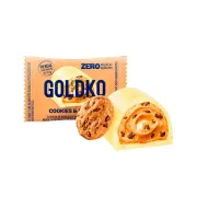 Chocolates|Doces: Bombom GOLDKO Cookies & Cream 13,5g - Bombom de chocolate Branco recheado com Pasta de Biscoito de Cacau.| Sem Adição de Açúcares.