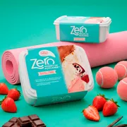 Zero Lactose: Pote 1l Zero Açúcar Napolitano - Sabores: chocolate, creme e morango.