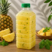 Suco Fruta: Garrafa 1 litro Abacaxi com Hortelã - Suco da Fruta Abacaxi com Hortelã Garrafa descartável de 1 litro