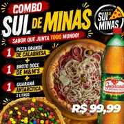 Combo: Combo Família Sul de Minas - 1 Pizza Grande de Calabresa + 1 Broto Doce de M&M
