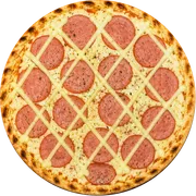 Tradicionais: Lombo Catupiry - Pizza Grande (Ingredientes: Molho de Tomate, Mussarela, Lombo, Catupiry, Orégano)