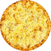 Tradicionais: Quatro Queijos - Pizza Grande (Ingredientes: Molho de Tomate, Mussarela, Provolone, Catupiry, Cheddar)