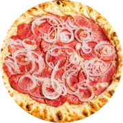 Tradicionais: Calabresa Acebolada - Pizza Grande (Ingredientes: Molho de Tomate, Mussarela, Calabresa, Cebola, Orégano)