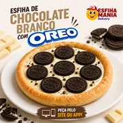 Esfihas Doces: Chocolate Branco com Óreo - Esfiha Doces (Ingredientes: Chocolate Branco, Óreo)