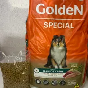 Cães: Golden Special pequeno porte Carne-Frango - 1kg - Ração p/ Cães