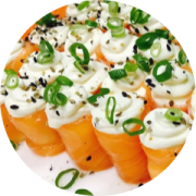Jhou: Salmão Ice 04 Peças - Jhou Normal (Ingredientes: Salmão)
