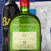 KITS Destilados: Kit Buchannas - 1 Buchannas + 1 baly 2 litros + 1 gelo 3 kilos + 1 gelo de sabor