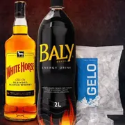 KITS Destilados: Kit Cavalinho - 1 Cavalinho + 1 baly 2 litros + 1 gelo 3 kilos + 1 gelo de sabor