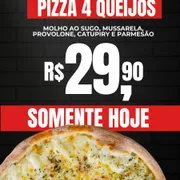 PROMOÇÃO DE TERCA: 4 Queijos Promo (Sem Alteração) - PROMOÇÃO DE TERCA (Ingredientes: catupiry, Molho ao sugo, mussarela, oregano, parmesão, provolone)