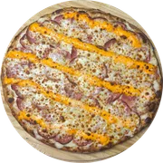 Tradicional: Calabresa C/ Cheddar - Pizza Pequena (Ingredientes: Molho de Tomate,  Calabresa,  Cheddar,  Mussarela,  Orégano)