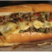 Baguetes: Baguete de File de gado Pico de Gallo - Hamburguer (Ingredientes: cebola, File de Gado, pimentão, Queijo muçarela, Tomate)
