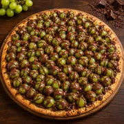 Equilibrio Gourmet: Dolce Protein Uva verde - Pizza Grande (Ingredientes: Chocolate 90%, Ganache, Massa Integral, Uva Verde)