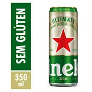 Cervejas (Unidade): Heineken Ultimate 350ml unid. - Cerveja Heineken Sem Glúten 30% Menos Calorias