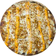 Tradicional: Frango c/ Cheddar - Pizza Pequena (Ingredientes: Molho de Tomate,  Mussarela, Frango Desfiado,  Cheddar Cremoso)