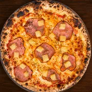 Clássicas: 11 - Havaiana - Pizza Grande (8 Fatias 35cm) (Ingredientes: Abacaxi, Lombo Canadense, Molho de Tomate Italiano, Muçarela, Orégano)